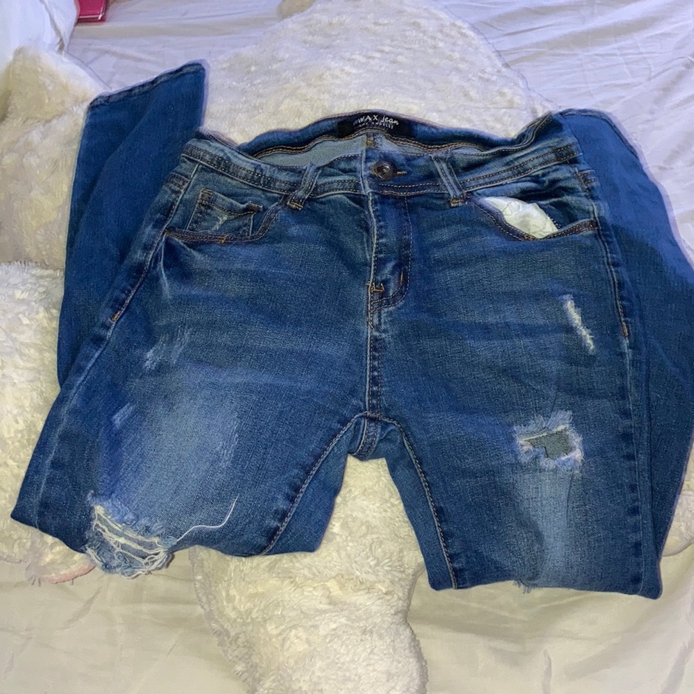 Wax jeans ripped